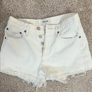 Agolde Women's Cream Jean Shorts